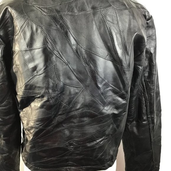 Italian Stone Design Genuine Leather Jacket Sz XL - Picture 9 of 15